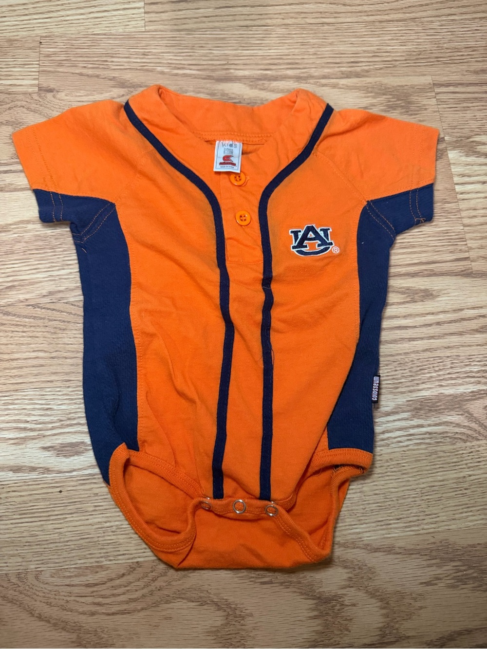 Auburn University Orange & Navy Baby One-Piece Bodysuit
